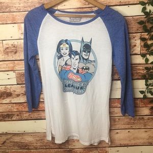 Justice League Women’s Movie Baseball T-shirt Tee